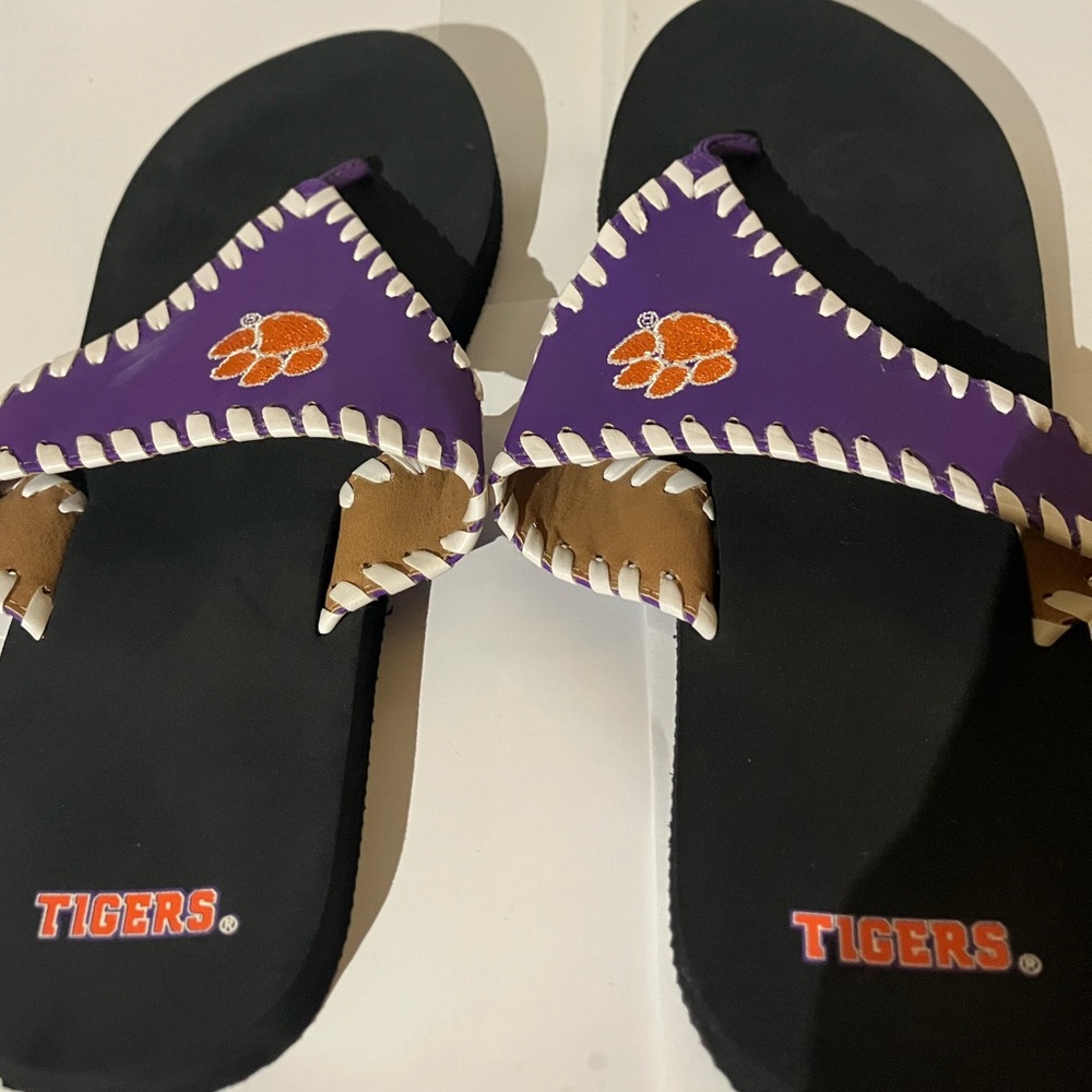 Clemson Tigers Size 9-10 brand new flip-flops